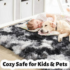 Amdrebio Black White Grey Cool Area Rug 4x6 - Image 7