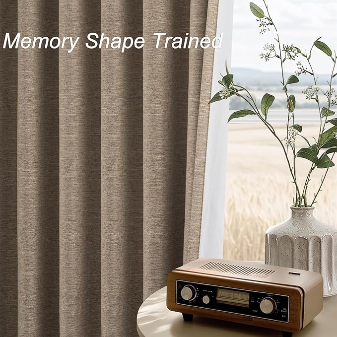 Topfinel Dark Flax 78 Inch Long Curtains - Image 4