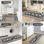 HEBE Boho Kitchen Rugs Set of 3, Non Slip Washable Kitchen Mats - Image 5
