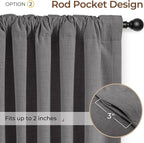INOVADAY 100% Blackout Linen Curtains - Image 4
