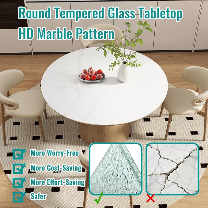 32 Inch Round Tempered Glass Coffee Table Top - Image 8