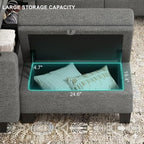 Belffin Standard Ottoman with Storage - Image 3