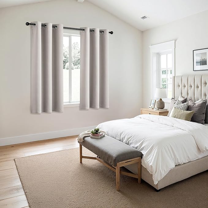 MIULEE Blackout Curtains for Bedroom 2 Panels 40 x 54 Inch Long Cobblestone | - Image 6