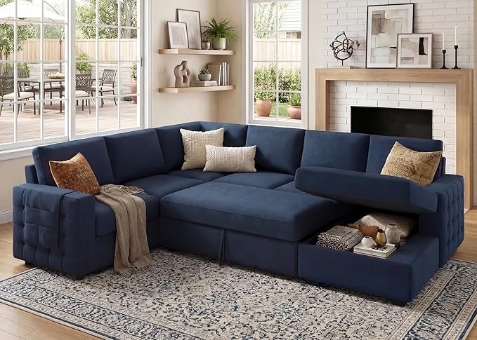 HONBAY Sleeper Sectional Couch by HONBAY