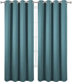 Sea Teal Thermal Blackout Curtains/52 x 84 Inch/Set of 2 Panels Room Darkening - Image 2