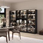 Mekminop Bookcase with Glass Doors and RGB Led Lights, Combination Display - Image 8