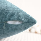 CaliTime Decorative Couch Throw Pillow Covers 22 X 22 Inches Smoke Blue | Pack - Image 3