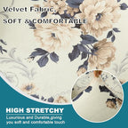 KRFOONN Velvet Wing Chair Slipcovers 2 Piece Stretch Printed Wingback Chair - Image 2