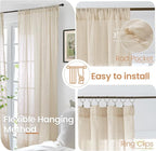 BGment Natural Linen Curtains 63 Inches Long - Image 6