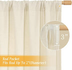 54 Inch Short Window Linen Curtains - Image 3