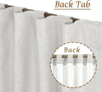 100% Blackout Natural Linen Curtains 78 Inches 2 Panels, 52 x 78 Inch | Linen - Image 6