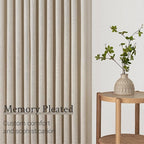 Topfinel Oatmeal Pinch Pleated Linen Curtains 84 Inch Length 1 Panels - Image 4