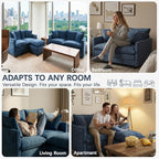 Loveseat Sofa, Comfy Chenille Small Couch - Image 7