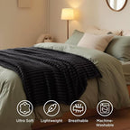 Bedsure Soft Twin Blanket for Bed Decor Gifts Black 60"x80" | Birthday Gifts - Image 6