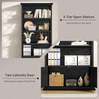 GOLDDAY 5-Tier Tall Bookcase - Image 4