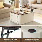 Memobarco 31.5" Lift Top Coffee Table - Image 5