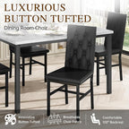 Hooseng Dining Table Set for 4, Faux Marble Small Kitchen Table Chairs Set of 4 - Image 5