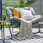 Grand patio Outdoor Rocking Chair, Oversized Papasan Rocking Chair - Image 8