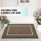 OLANLY Front Door Mat Outside 35x23, All-Season Heavy-Duty Rubber Doormat | - Image 2