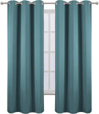 Sea Teal Thermal Blackout Curtains/42 x 84 Inch/Set of 2 Panels Room Darkening - Image 2