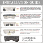 100% Waterproof Sectional Recliner Couch Covers - Image 7