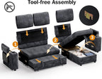Vipbear 86" Modular Sectional Sleeper Sofa - Image 4