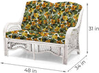 Malibu Lounge Loveseat Sofa Natural Rattan Wicker Handmade Design - Image 2