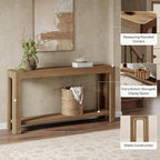 Tribesigns 63 Inch Entryway Console Table, 2-Tier Farmhouse Narrow Sofa Table - Image 8