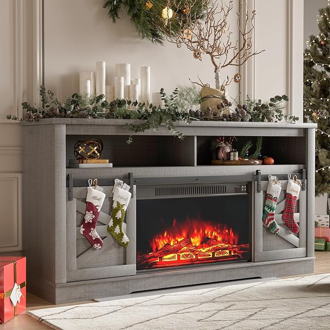 YESHOMY Fireplace TV Stand for Television up to 65+ Inch by SearchallYESHOMY