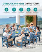 SERWALL 9 Piece Outdoor Dining Set - Image 6