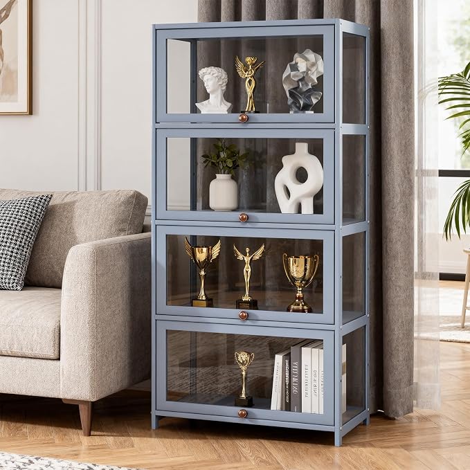 Magshion Display Cabinet, 4-Tier Curio Cabinet - Image 3