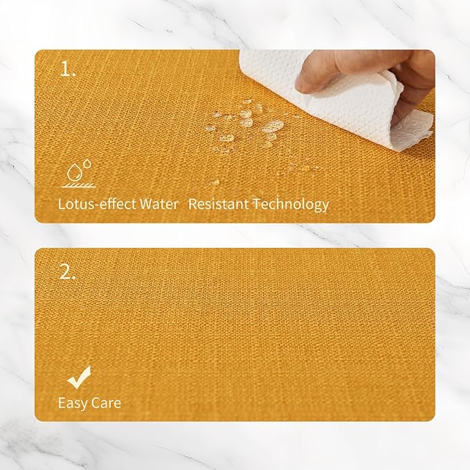 BALCONY & FALCON Placemats Set of 4 Faux Linen Cloth Place Mats Washable - Image 3