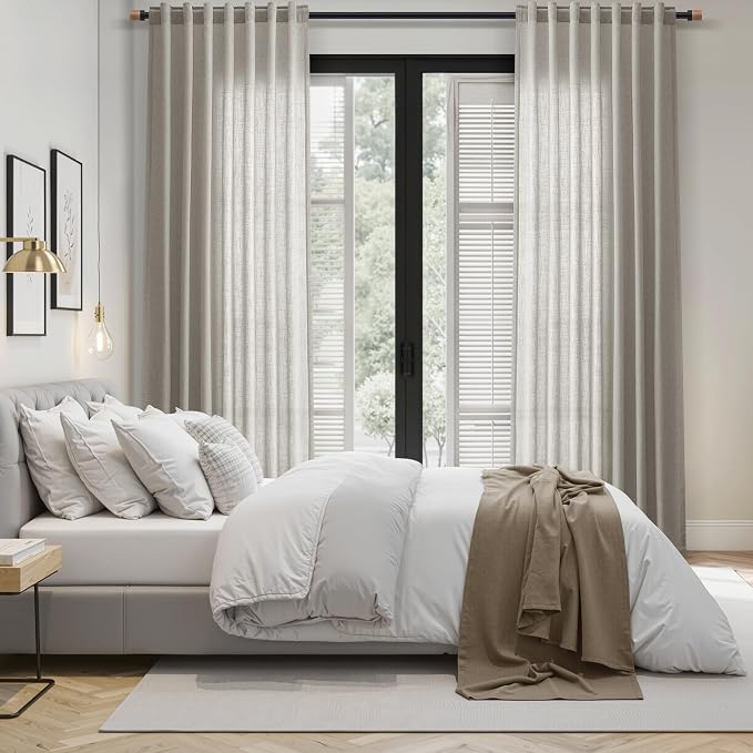 Silver Grey Linen Curtains 108 Inches - Image 7