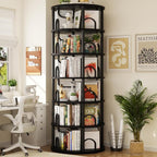 Aheaplus 6 Tier Rotating Bookshelf Tower, Revolving Bookcase, 360° Round - Image 8