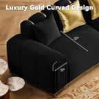 104" Oversized Velvet Chesterfield Couch - Image 7