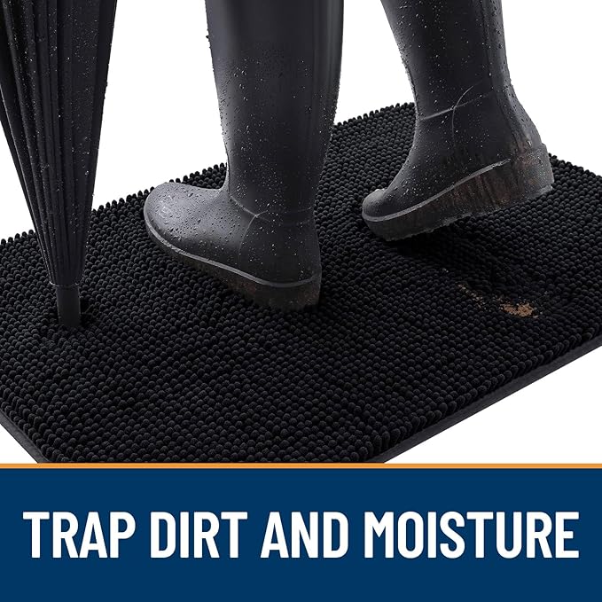 OLANLY Dog Door Mat for Muddy Paws 54x32, Super Absorbent Chenille Mud Mat | - Image 2