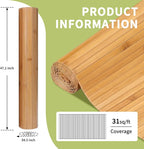 Natural Bamboo Wall Panel 48 x 94.5 Inch, Renewable Pole Wrap Bamboo - Image 3