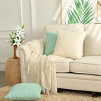 Stellhome Burlap Throw Pillow Covers Solid Farmhouse Linen Pillowcase - Image 6