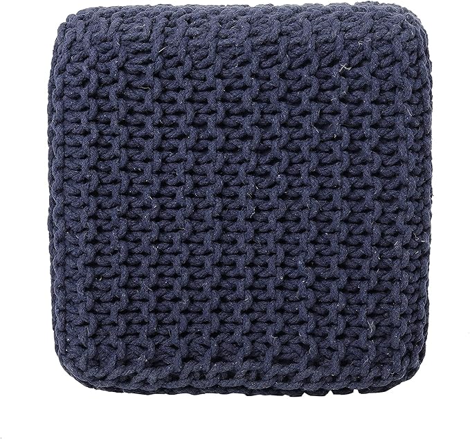 REDEARTH Square Hand Knitted Pouf - Image 4