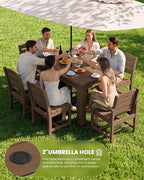 SERWALL Outdoor Dining Set for 8 – HDPE Patio Set - Image 3