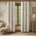 Boho Floral 100% Blackout Curtains 84 Inch 2 Panels 40" W x 84" L | Farmhouse by Unknown