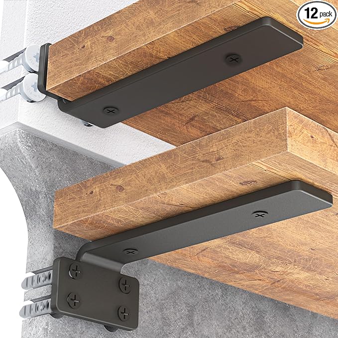 Goovilla Shelf Bracket, Heavy Duty Floating Shelf Brackets 6 inch Long by Goovilla