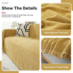 DREAMINGO Modern Minimalism Mustard Yellow Couch Cover Sectional Sofa Covers - Image 3
