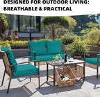 8Pcs Outdoor Cushion Covers, Elastic Patio Cushion Covers | Washable, - Image 4