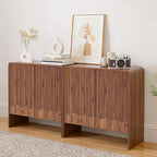 FurSch Fluted Sideboard Buffet Cabinet Set of 3, Mid Century Modern Storage - Image 9