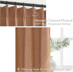 Terracotta Soft Thick Linen Curtains 120 Inches Long - Image 3