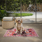 Pink Floral Entry Door Mat 24x17 inch - Image 7
