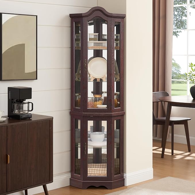 Glass Corner Display Cabinet - Image 4