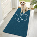 OLANLY Dog Door Mat for Muddy Paws 70x32, Paw Print Design Chenille Mud Mat | by OLANLY