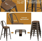 Andeworld Metal Bar Stools Set of 4, 26 inch Counter Height Barstools - Image 6